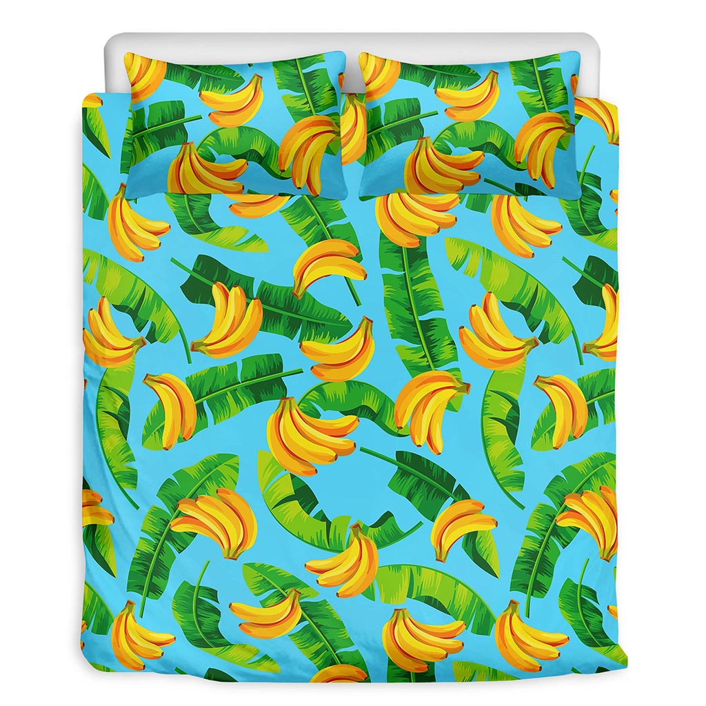 Banana Leaf Pattern Print Duvet Cover Bedding Set