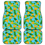 Banana Leaf Pattern Print Front and Back Car Floor Mats