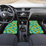 Banana Leaf Pattern Print Front and Back Car Floor Mats