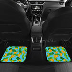 Banana Leaf Pattern Print Front and Back Car Floor Mats