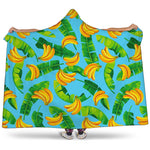 Banana Leaf Pattern Print Hooded Blanket