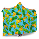 Banana Leaf Pattern Print Hooded Blanket