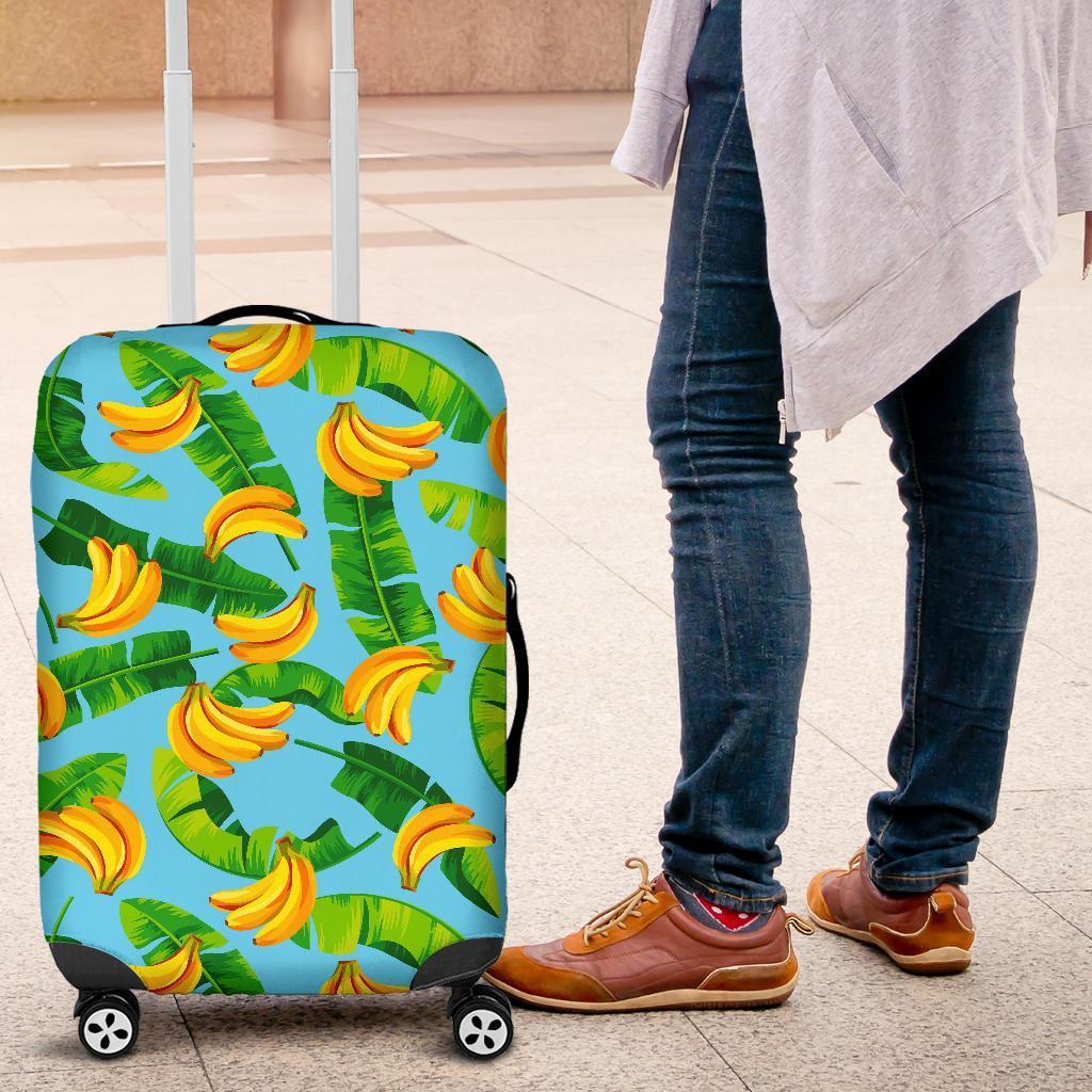 Banana Leaf Pattern Print Luggage Cover GearFrost