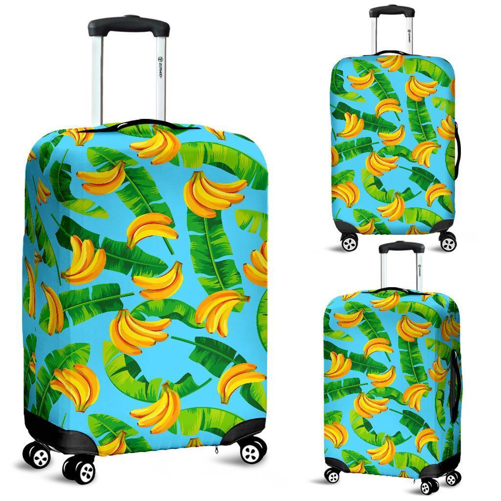 Banana Leaf Pattern Print Luggage Cover GearFrost