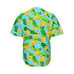 Banana Leaf Pattern Print Men's Baseball Jersey