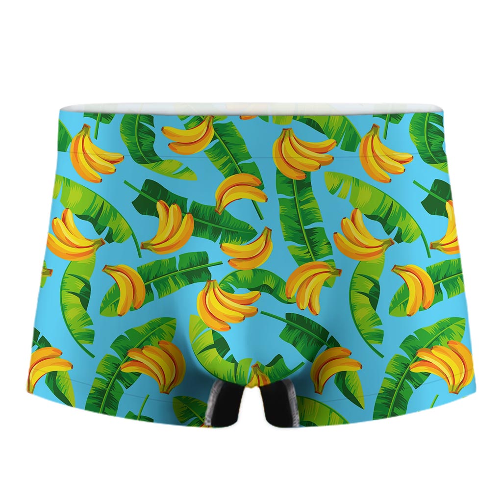 Banana Leaf Pattern Print Men's Boxer Briefs