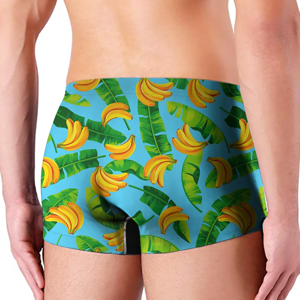 Banana Leaf Pattern Print Men's Boxer Briefs