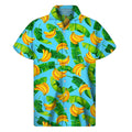 Banana Leaf Pattern Print Men's Short Sleeve Shirt