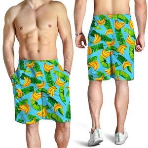 Banana Leaf Pattern Print Men's Shorts