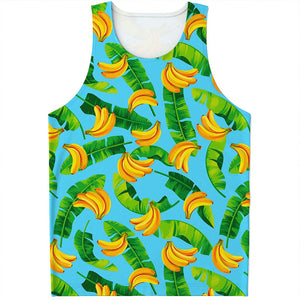 Banana Leaf Pattern Print Men's Tank Top