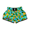 Banana Leaf Pattern Print Muay Thai Boxing Shorts