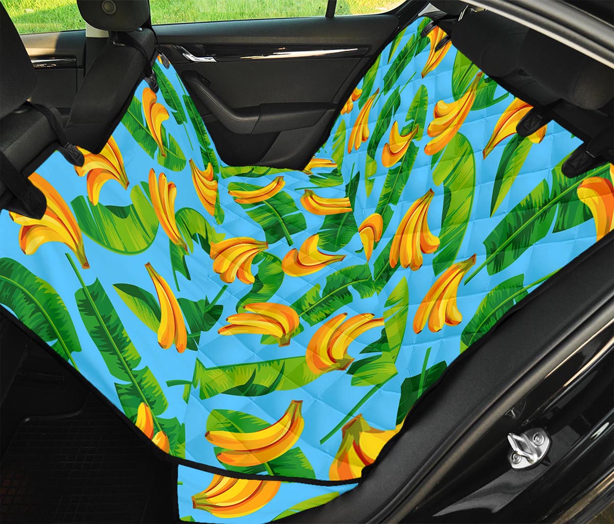 Banana Leaf Pattern Print Pet Car Back Seat Cover