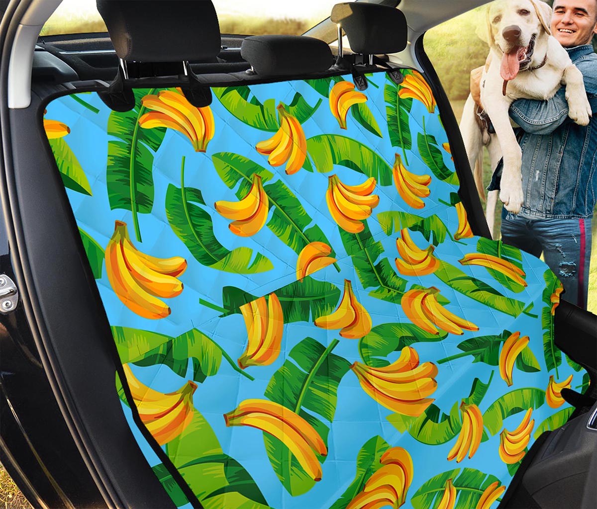 Banana Leaf Pattern Print Pet Car Back Seat Cover