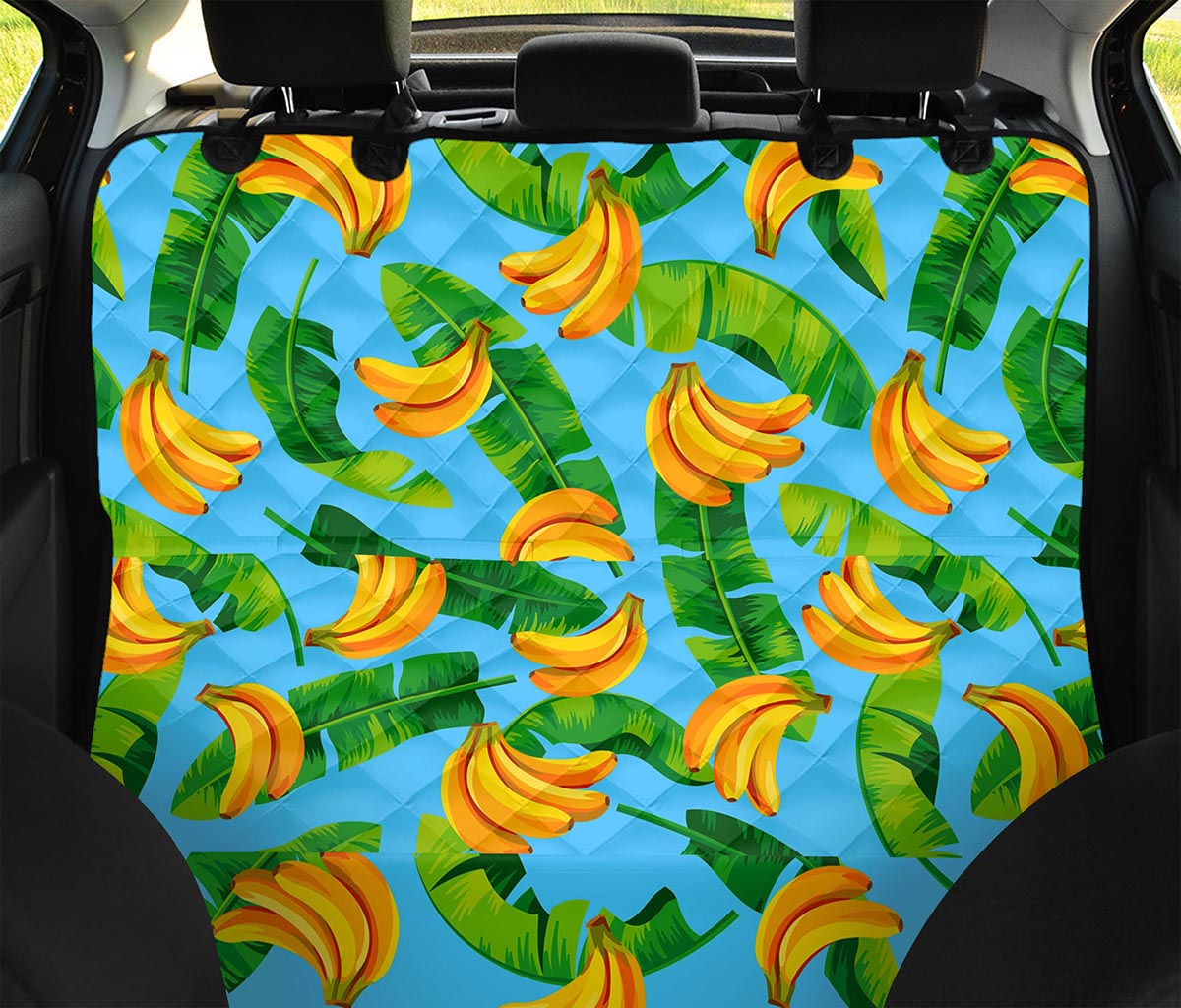 Banana Leaf Pattern Print Pet Car Back Seat Cover