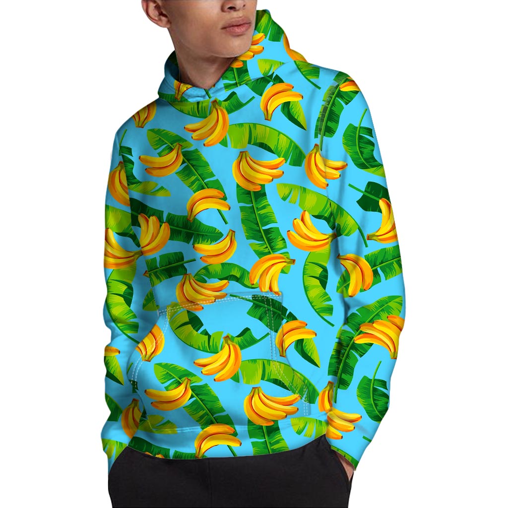 Banana Leaf Pattern Print Pullover Hoodie