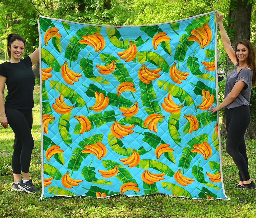 Banana Leaf Pattern Print Quilt