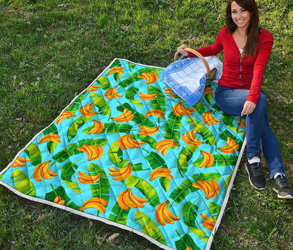 Banana Leaf Pattern Print Quilt