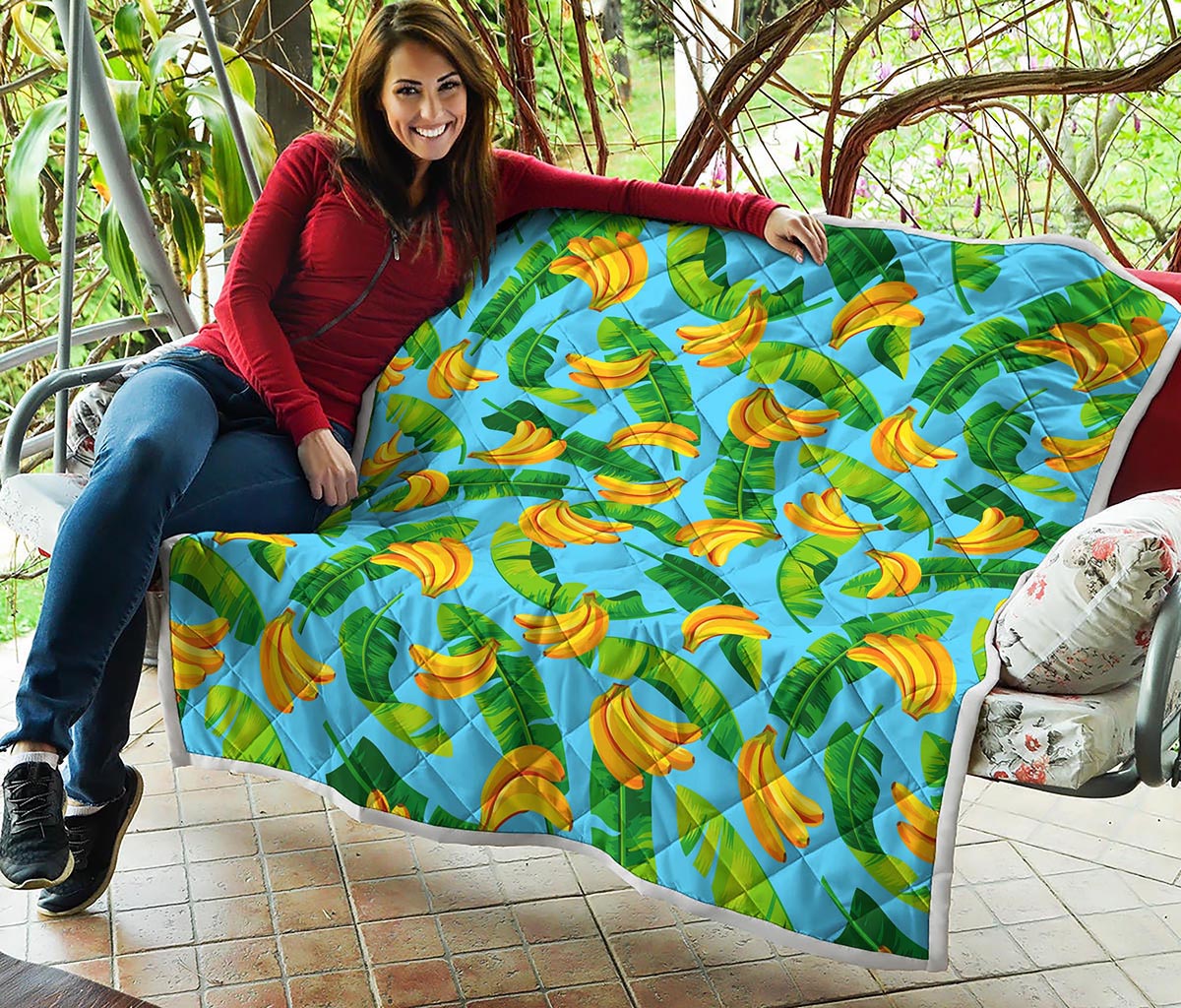 Banana Leaf Pattern Print Quilt