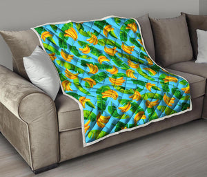 Banana Leaf Pattern Print Quilt