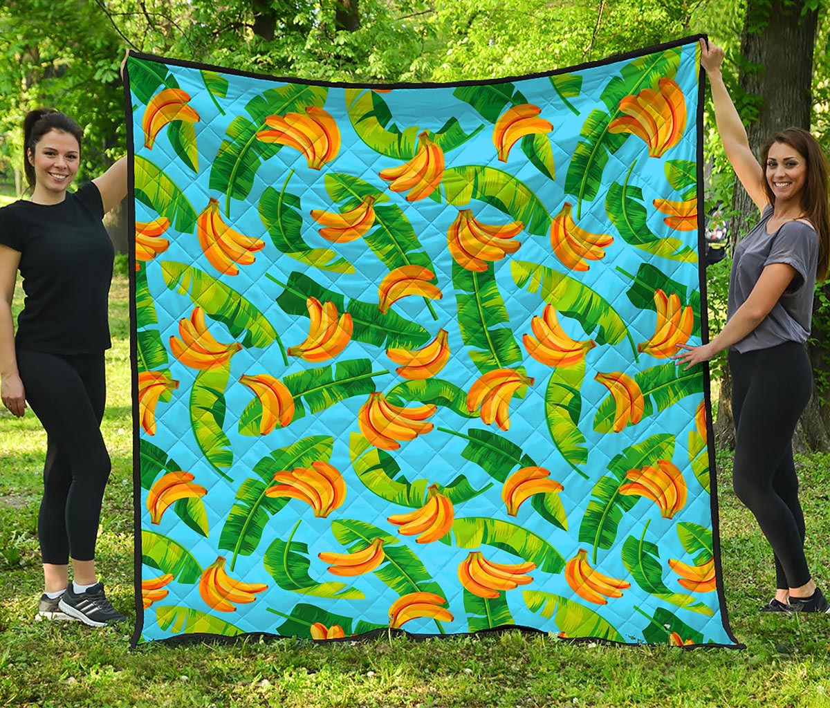 Banana Leaf Pattern Print Quilt