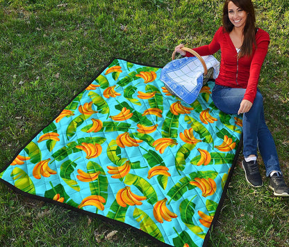 Banana Leaf Pattern Print Quilt