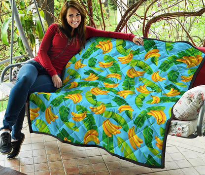 Banana Leaf Pattern Print Quilt