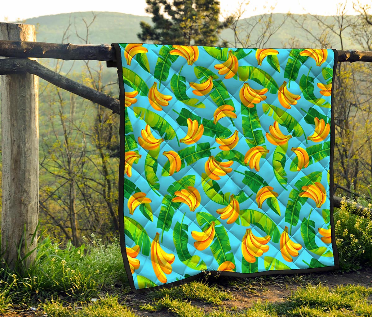 Banana Leaf Pattern Print Quilt