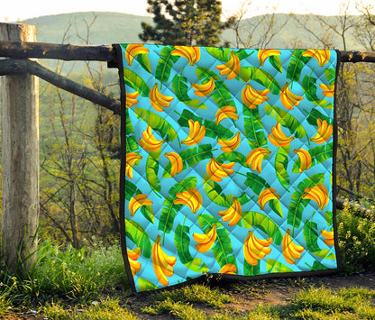 Banana Leaf Pattern Print Quilt