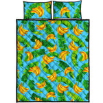 Banana Leaf Pattern Print Quilt Bed Set