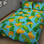 Banana Leaf Pattern Print Quilt Bed Set