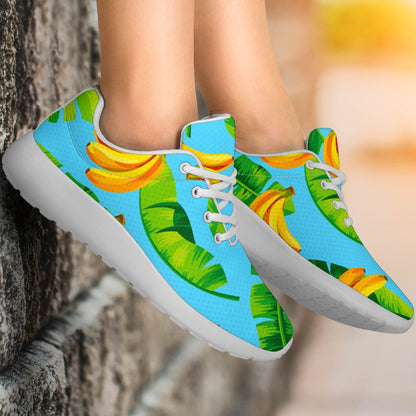 Banana Leaf Pattern Print Sport Shoes GearFrost