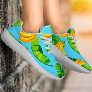 Banana Leaf Pattern Print Sport Shoes GearFrost