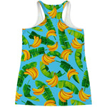 Banana Leaf Pattern Print Women's Racerback Tank Top