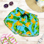 Banana Leaf Pattern Print Women's Shorts