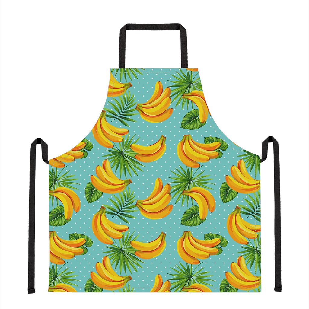 Banana Palm Leaf Pattern Print Apron