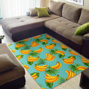 Banana Palm Leaf Pattern Print Area Rug GearFrost