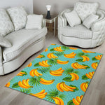 Banana Palm Leaf Pattern Print Area Rug GearFrost