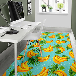Banana Palm Leaf Pattern Print Area Rug GearFrost