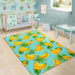 Banana Palm Leaf Pattern Print Area Rug GearFrost