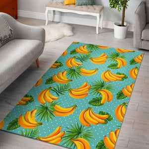 Banana Palm Leaf Pattern Print Area Rug GearFrost