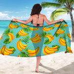 Banana Palm Leaf Pattern Print Beach Sarong Wrap