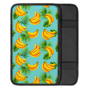 Banana Palm Leaf Pattern Print Car Center Console Cover