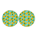 Banana Palm Leaf Pattern Print Car Coasters