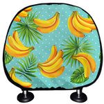 Banana Palm Leaf Pattern Print Car Headrest Covers