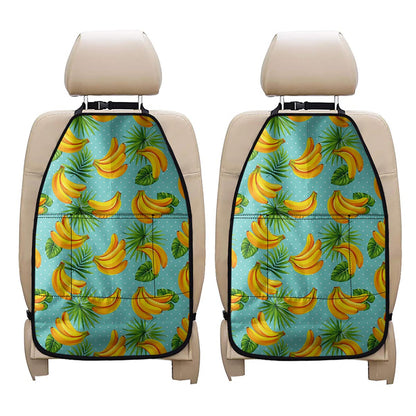 Banana Palm Leaf Pattern Print Car Seat Organizers