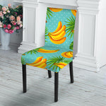 Banana Palm Leaf Pattern Print Dining Chair Slipcover