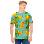 Banana Palm Leaf Pattern Print Men's T-Shirt