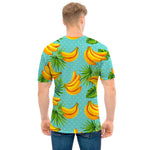 Banana Palm Leaf Pattern Print Men's T-Shirt