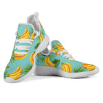 Banana Palm Leaf Pattern Print Mesh Knit Shoes GearFrost