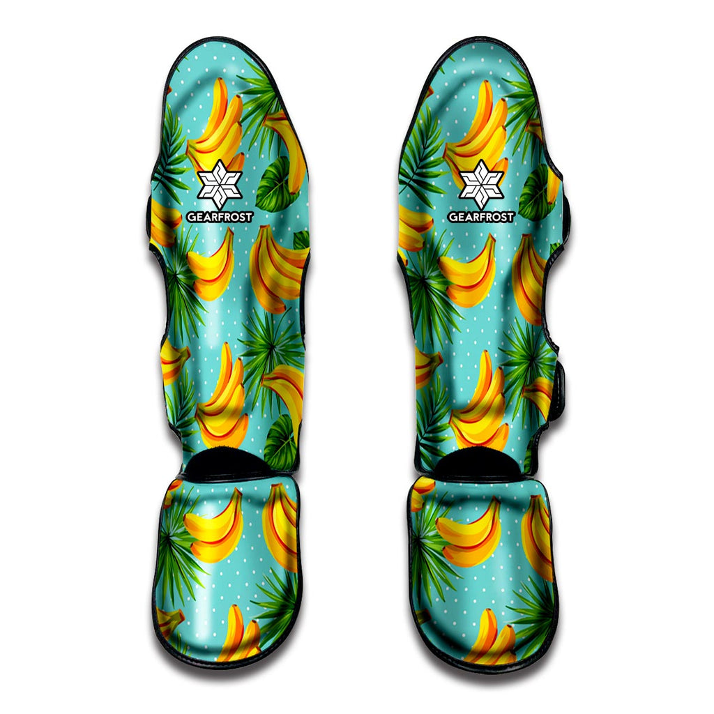 Banana Palm Leaf Pattern Print Muay Thai Shin Guard